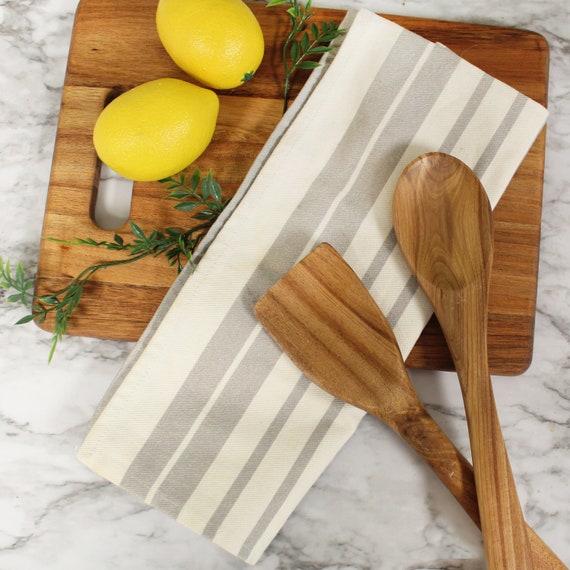 Blank Tea Towels Wholesale Tea Towels Grey Striped Kitchen Etsy
