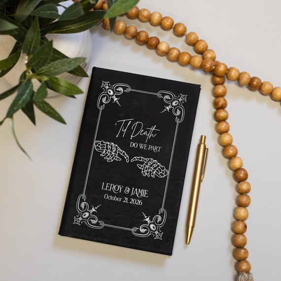 Til Death Do We Part Halloween Wedding Gift | Halloween Wedding Guest Book | Unique October Wedding Guest Book | Fall Wedding Guest Journal