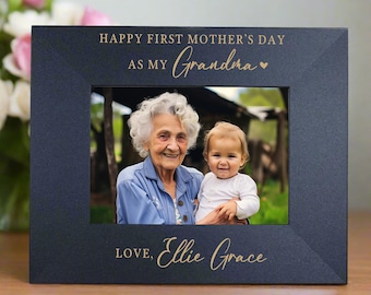 First Mother&#39;s Day Picture Frame for Grandma | Personalized Grandma Mother&#39;s Day Gift | New Grandma Picture Frame | Grandma Mothers Day Gift