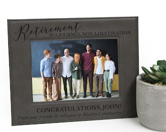 Retirement Picture Frame  | Personalized Retirement Gift for Men | Custom Retirement Picture Frame | Teacher Retirement Gift from Coworkers