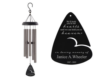 Hold You in Heaven Wind Chime | Memorial Wind Chimes Personalized  | In Memory Of Wind Chime | Grief Gift | Personalized Bereavement Gift