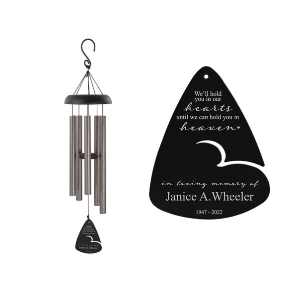 Hold You in Heaven Wind Chime | Memorial Wind Chimes Personalized  | In Memory Of Wind Chime | Grief Gift | Personalized Bereavement Gift