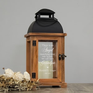 Grandpa Memorial Lantern | Personalized Grandfather Memorial Lantern | Loss of Grandpa Gift | Grandpa Bereavement Gift | Grandpa Angel Gift