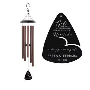 God Has You Wind Chime | Religious Wind Chime | In Memory Wind Chime | Bereavement Gift | Personalized Sympathy Gift | Engraved Wind Chime