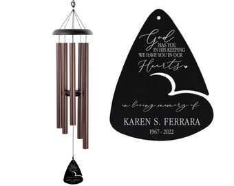 God Has You Wind Chime | Religious Wind Chime | In Memory Wind Chime | Bereavement Gift | Personalized Sympathy Gift | Engraved Wind Chime