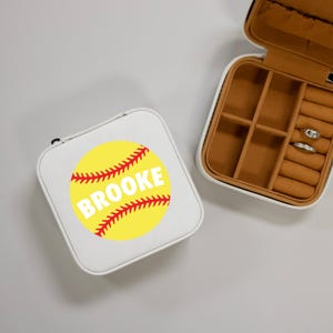 Softball Gifts for Girls | Softball Team Gifts | Personalized Softball Jewelry Box | Softball Coach Gift | Custom Softball Player Presents