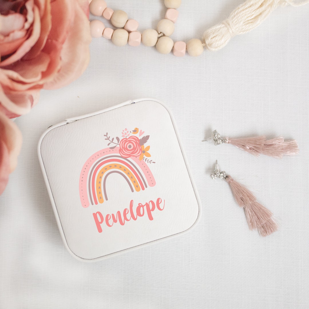 Personalized Jewelry Box for Girls Rainbow Jewelry Box Birthday Gift