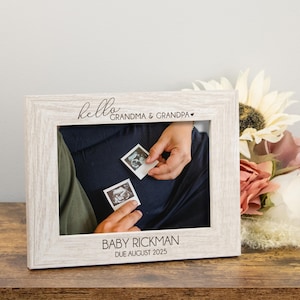 Pregnancy Announcement Picture Frame for Grandparents | Grandparents to Be Gift | Custom Ultrasound Picture Frame | Sonogram Picture Frame