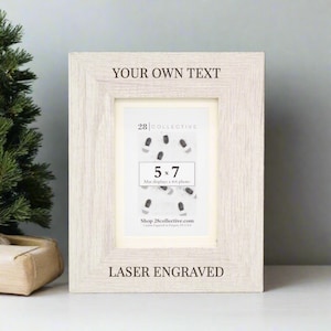 Custom Picture Frame | Personalized Picture Frame | White 5x7 Picture Frame | Create Your Own Picture Frame Gift | Engraved Picture Frame