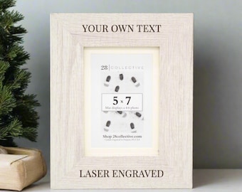 Custom Picture Frame | Personalized Picture Frame | White 5x7 Picture Frame | Create Your Own Picture Frame Gift | Engraved Picture Frame