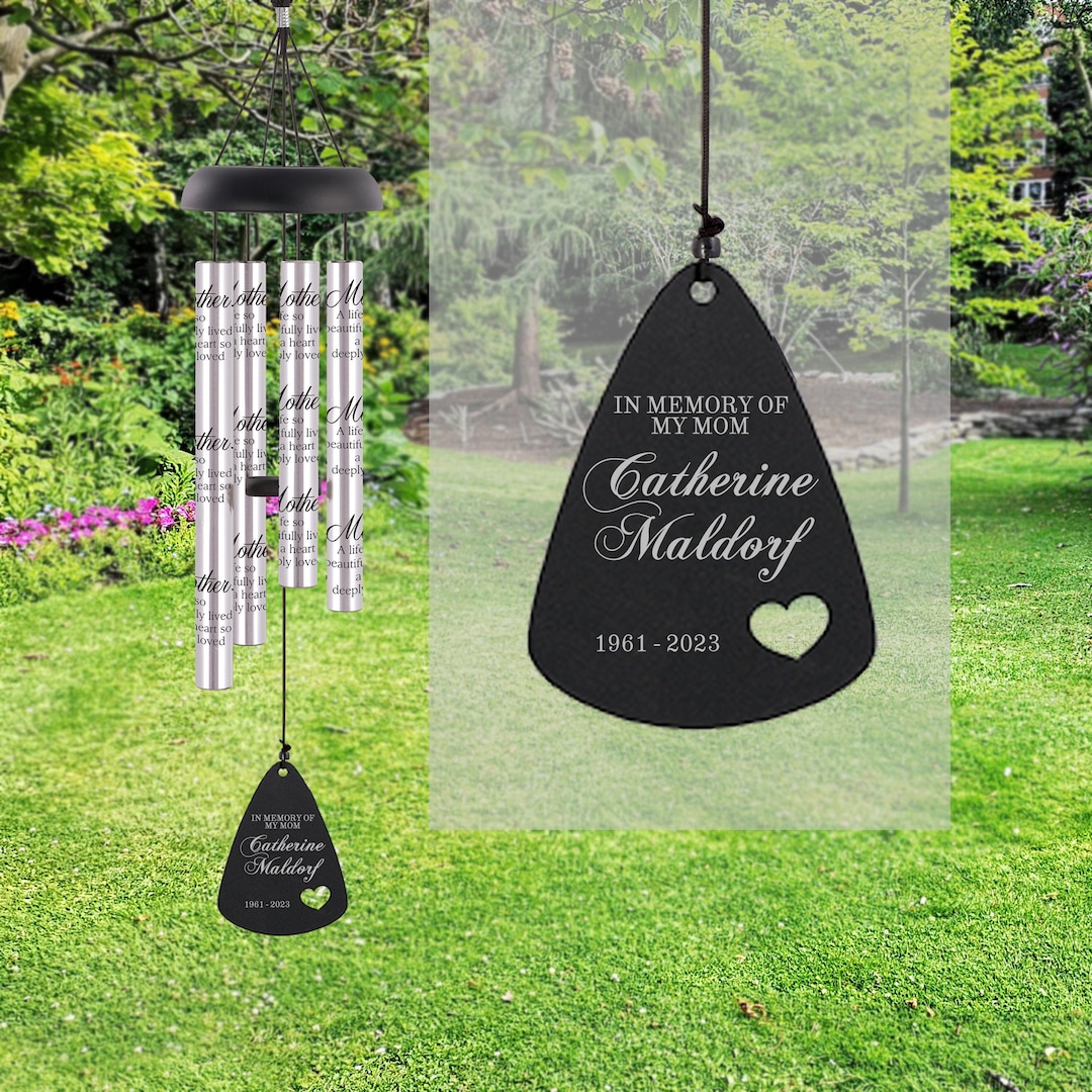 Mother Memorial Wind Chime Personalized Mother Sympathy Wind Chime Loss