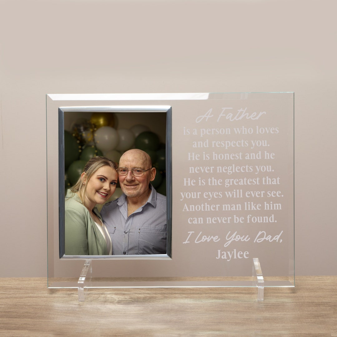 Personalized Dad Picture Frame Sentimental Father's Day Poem Gift From