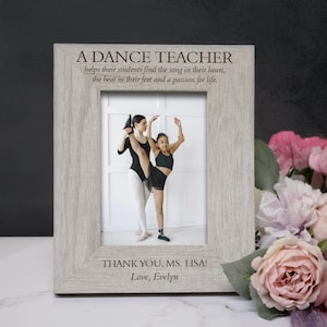 Dance Teacher Picture Frame | Personalized Dance Teacher Picture Frame | Christmas Gift for Dance Teacher | Dance Teacher Thank You Gift