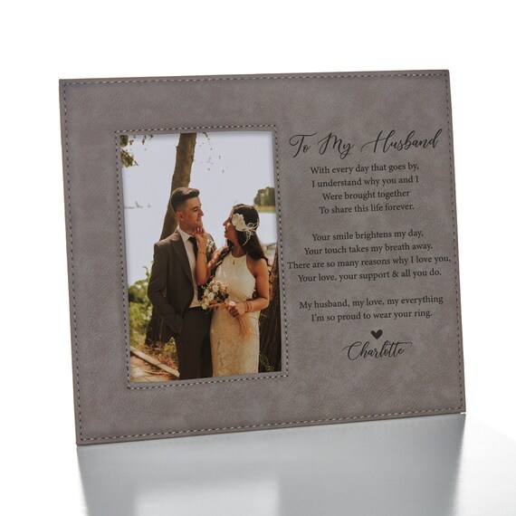 To My Husband Picture Frame Personalized Husband Picture Etsy