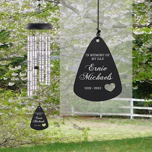 Father Memorial Wind Chime | Personalized Father Sympathy Wind Chime | Loss of Father Gift | Dad Memorial Wind Chime | Dad Sympathy Gift