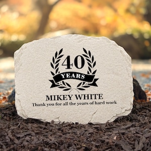 Personalized Retirement Gift Plaque | Printed Stone Keepsake | Employee Appreciation Gift | Custom Office Retirement Decor