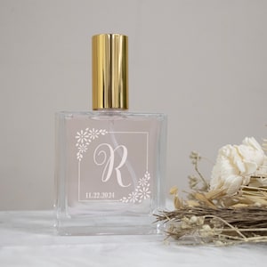 Wedding Date Gift | Bride Wedding Gift | Personalized Bride Perfume Bottle | Wedding Gift from Groom | Custom Engraved Perfume Bottle
