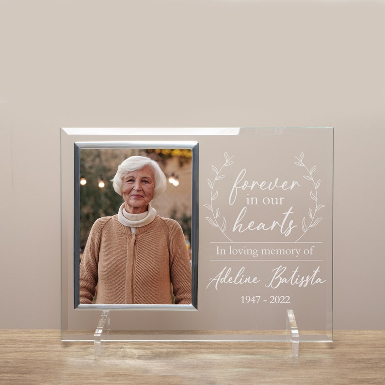 engraved forever in our hearts memorial picture frame