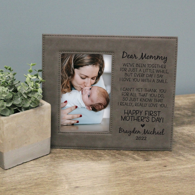 First Mother's Day Picture Frame 1st Mother's Day Grey