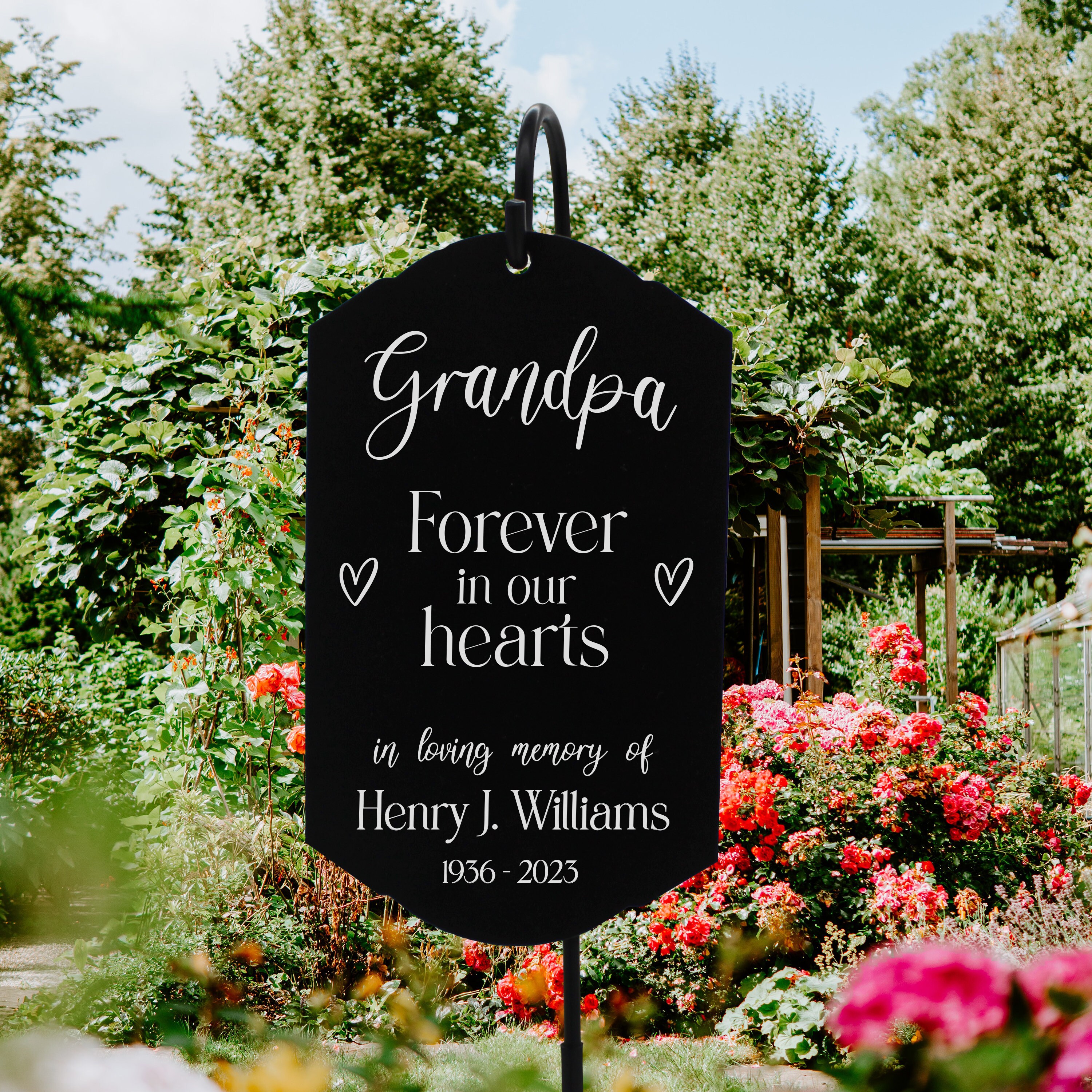 Custom Grandpa Sympathy Gift | Grandfather Memorial Garden