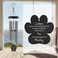 Listen to the Wind Pet Memorial Gift | Dog Memorial Wind Chime | Personalized Paw Print Sympathy Wind Chime | Paw Print Pet Loss Keepsake