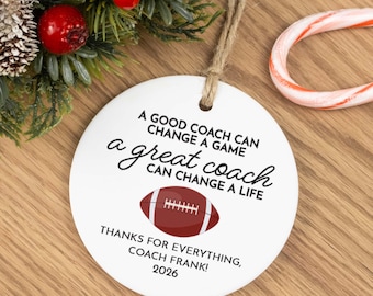 Football Coach Ornament | Coach Christmas Ornament | Christmas Gift for Coach | Football Coach Thank You Gift | Coach Gift from Team