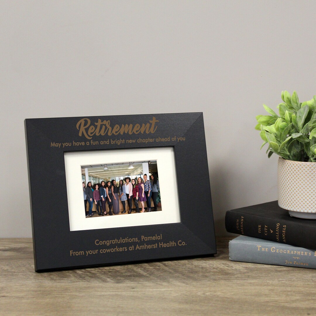 Retirement Picture Frame Personalized Retirement Gift From Coworkers