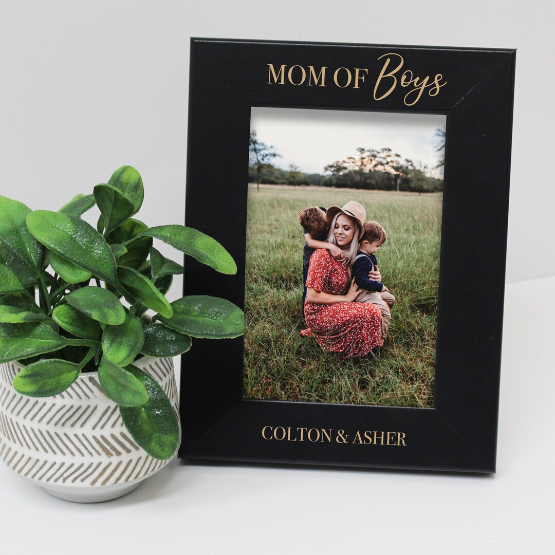 Mom of Boys Picture Frame Boy Mom Picture Frame Personalized Mom and Sons Picture Frame Mom of