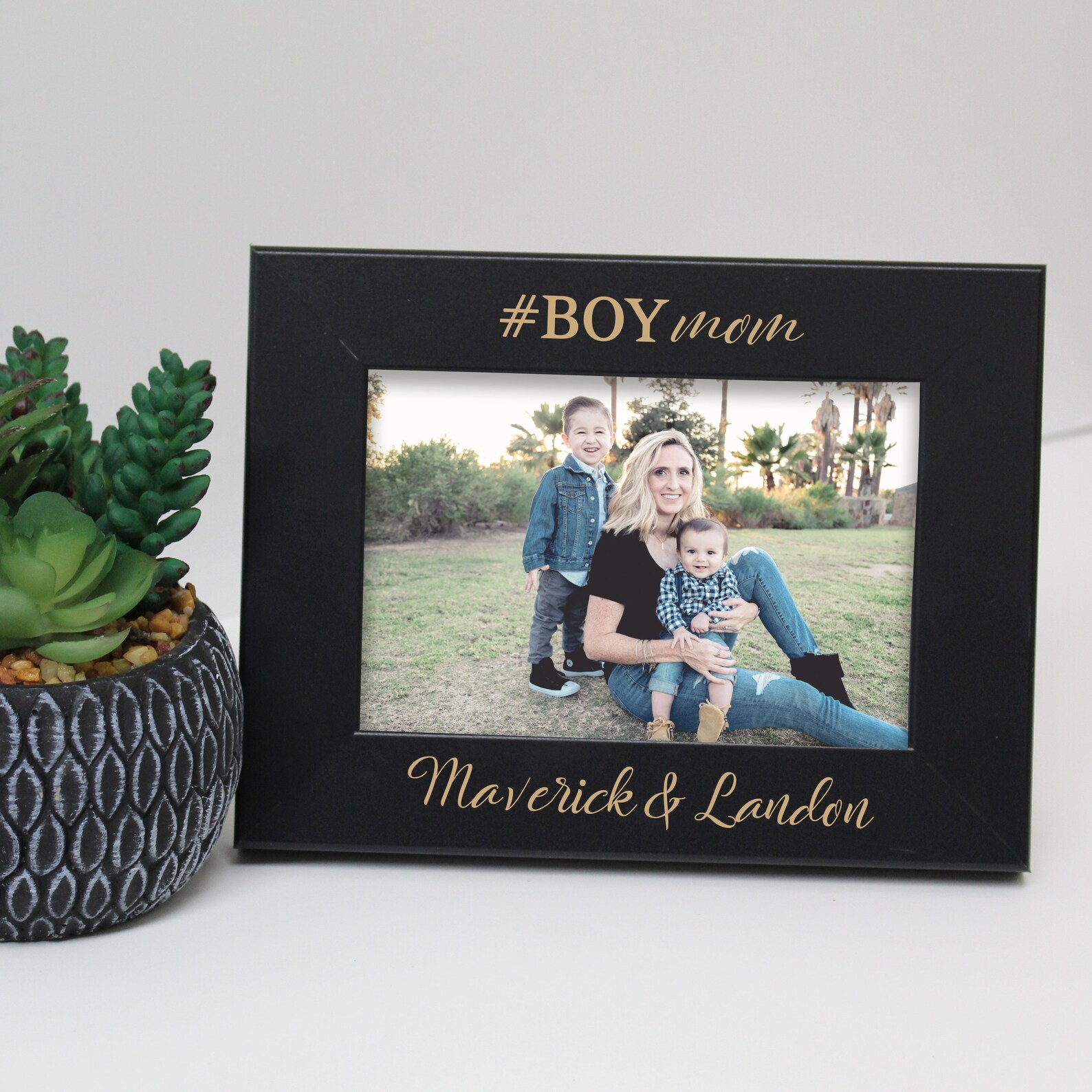 Personalized boymom Picture Frame Mom of Boys Picture Frame Etsy