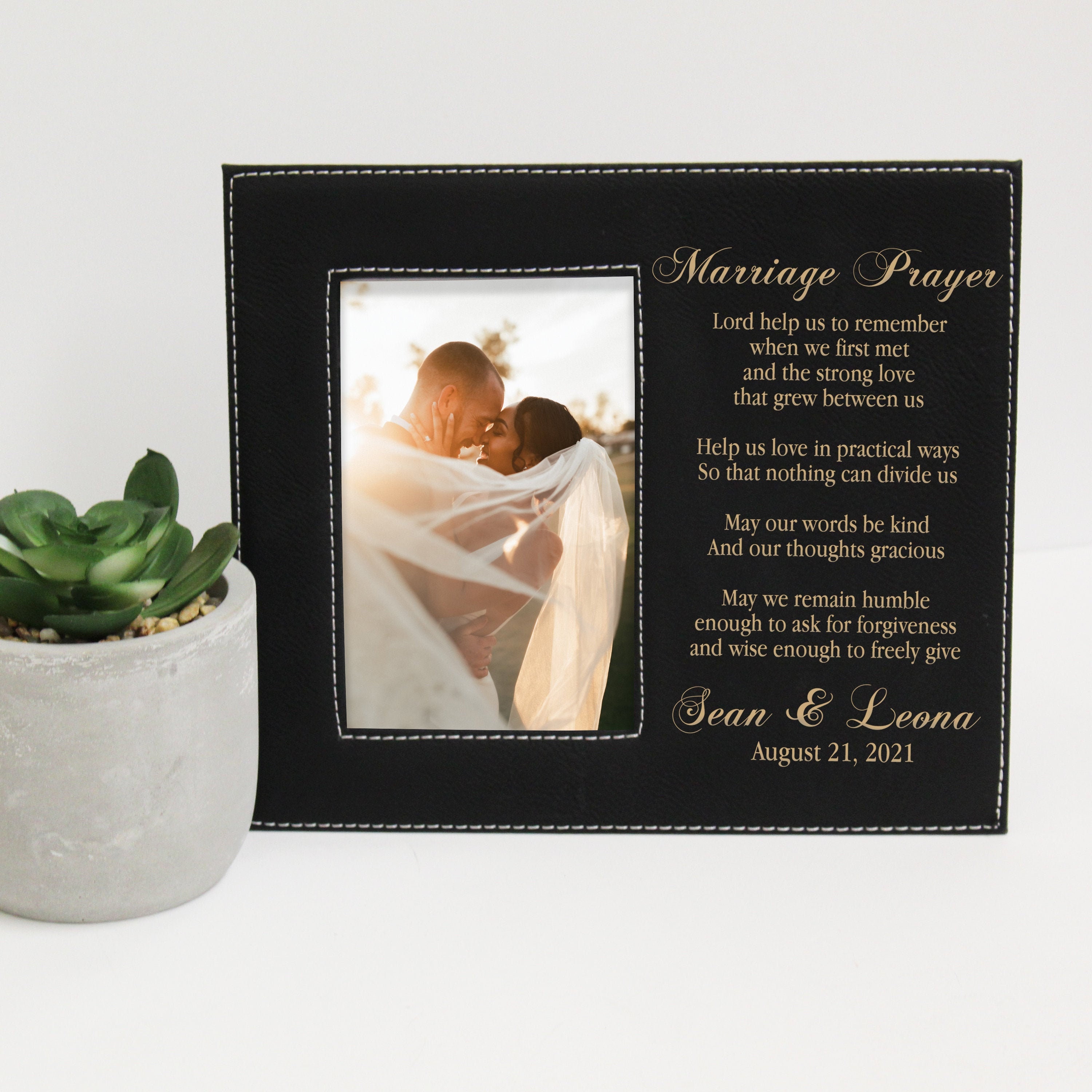 Marriage Prayer Picture Frame Religious Wedding Picture Etsy