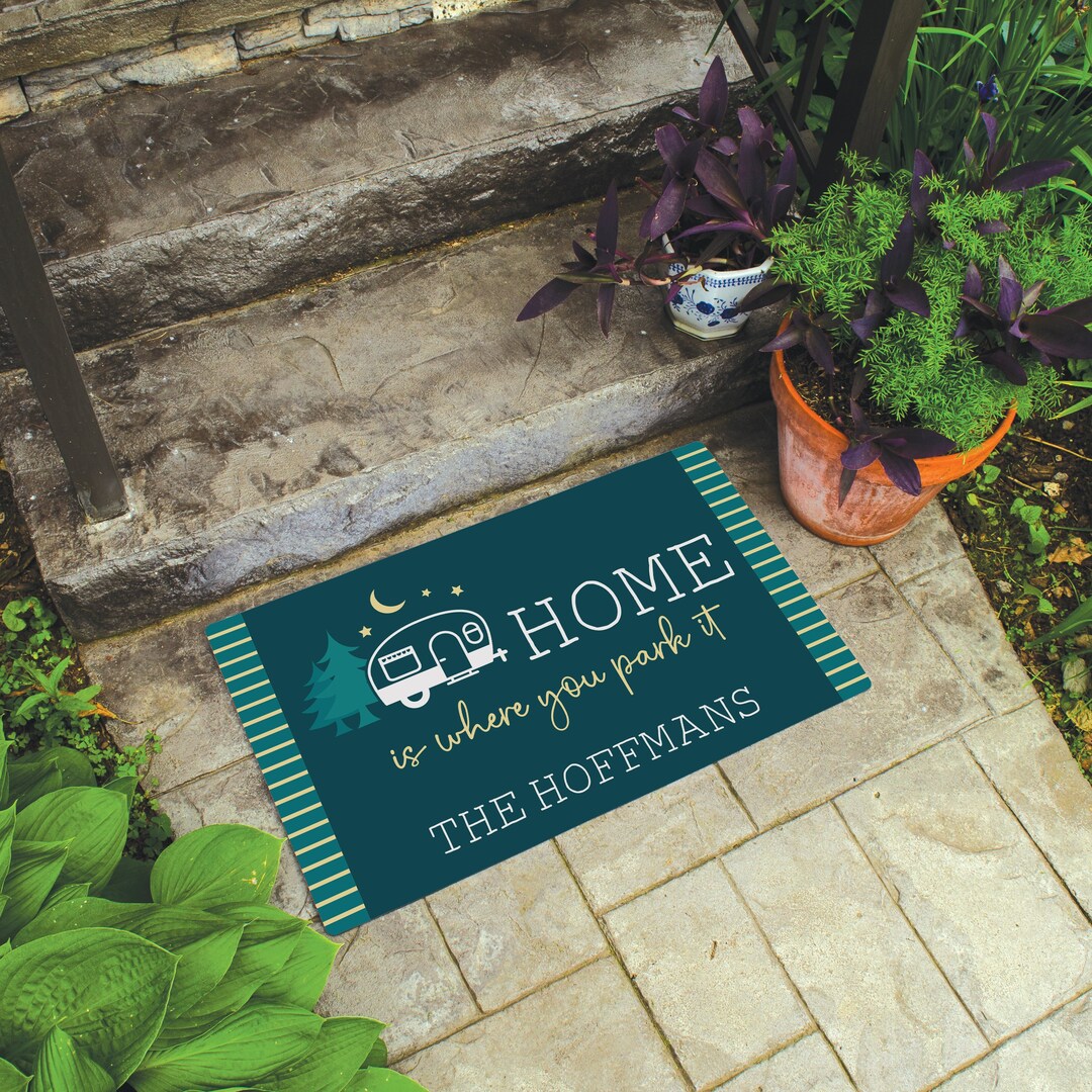 Personalized Camper Doormat Home is Where You Park It Mat Gifts