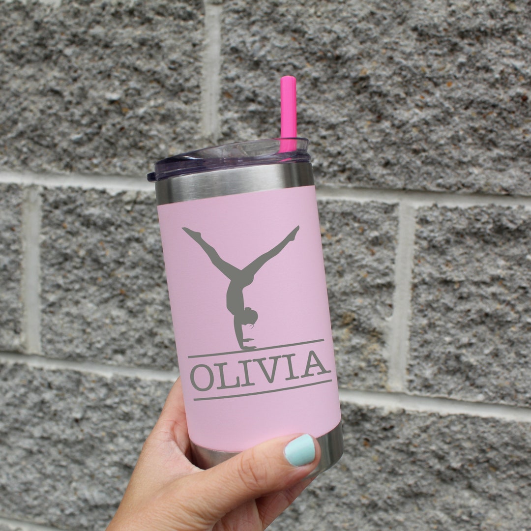 Gymnastics Tumbler for Girls Gifts for Gymnasts Personalized Gymnast