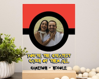 Greatest Catch of Them All LED Light | Anime Couple Night Light | Custom Man Cave Decor Sign | Gifts for Gamer Boy | Boyfriend Gift
