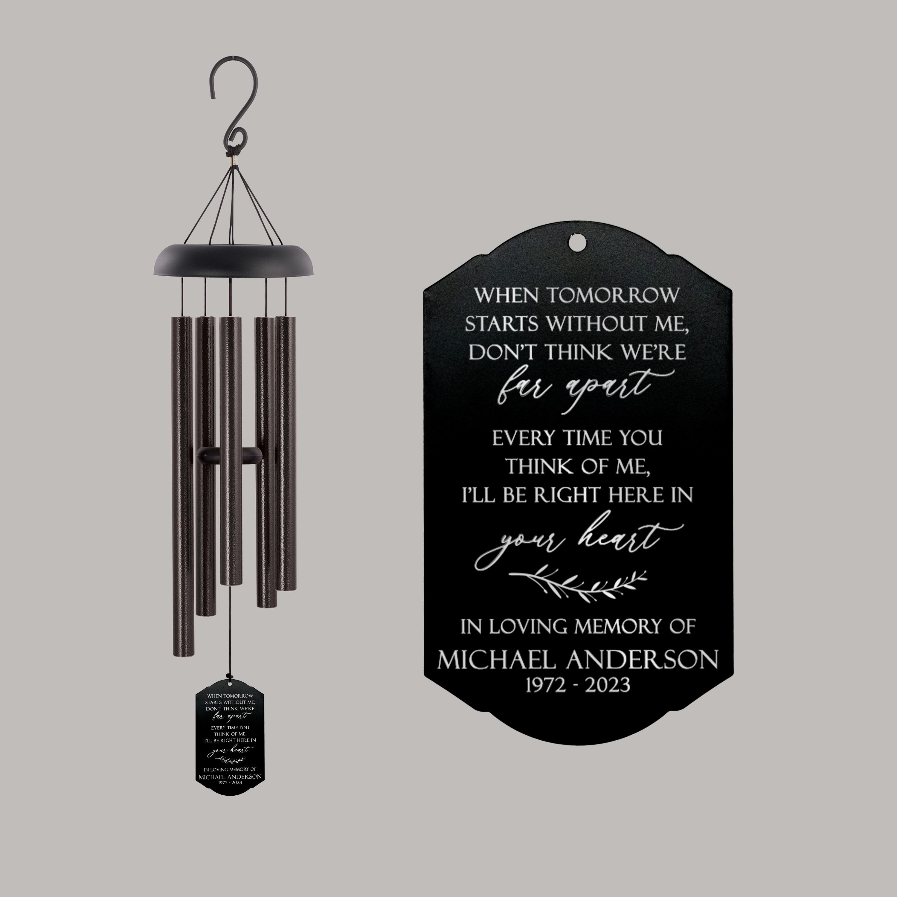 When Tomorrow Starts Without Me Wind Chime | Memorial Wind
