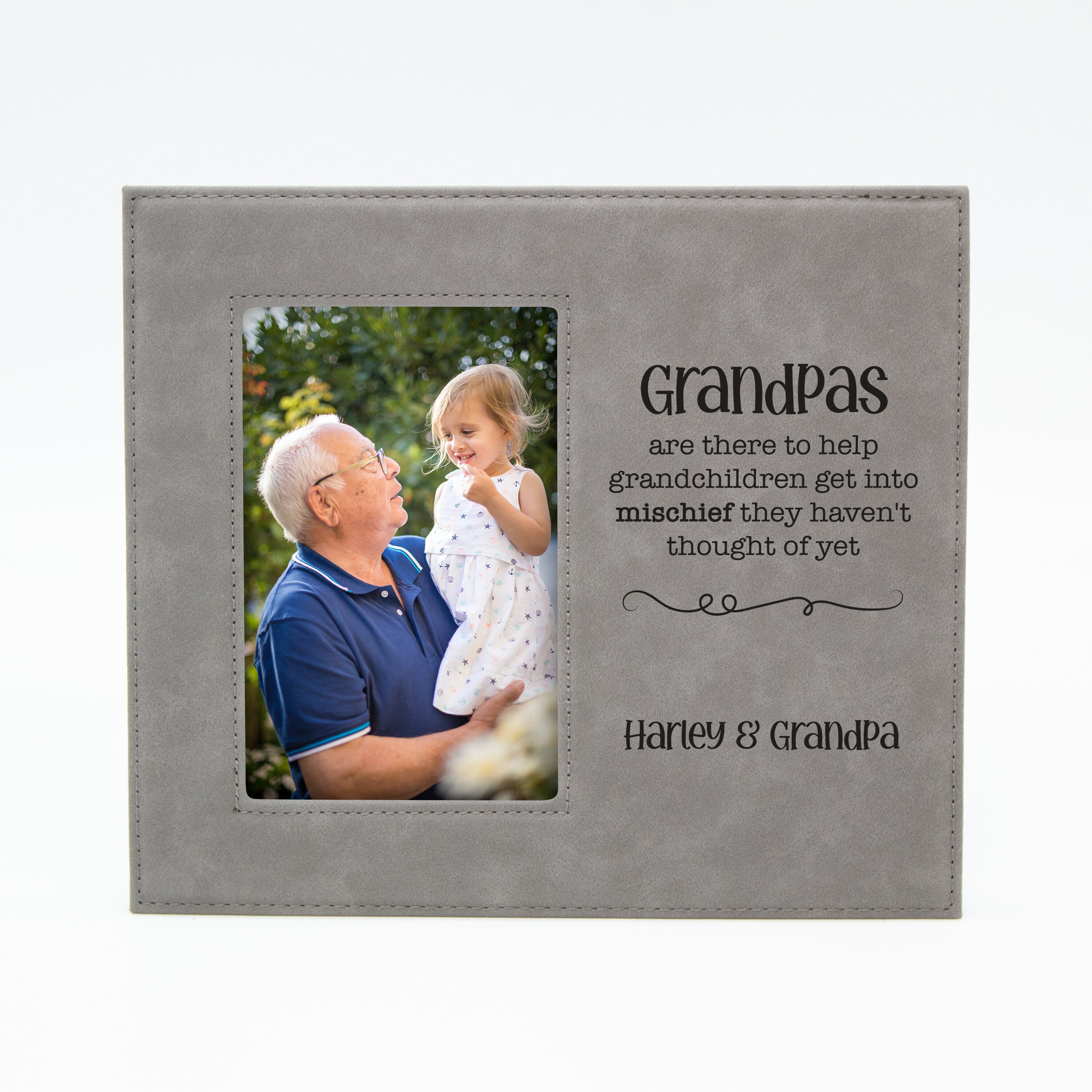 Grandpa and Grandchildren Frame Personalized Grandfather Etsy