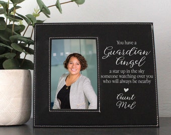 Guardian Angel Picture Frame | Grandma Memorial Frame | Grandpa Memorial Frame | Personalized Sympathy Picture Frame for Child or Baby