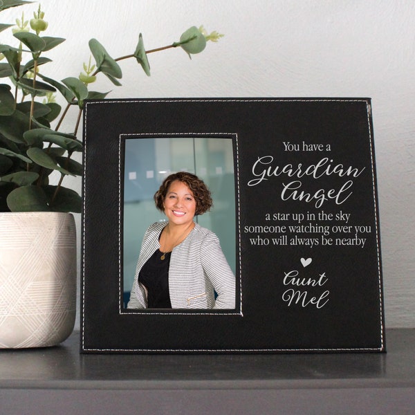 Guardian Angel Picture Frame | Grandma Memorial Frame | Grandpa Memorial Frame | Personalized Sympathy Picture Frame for Child or Baby