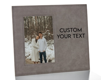 Custom Picture Frame | Design Your Own Picture Frame | Create Your Own Picture Frame | Personalized 4x6 Picture Frame | Custom Leather Frame