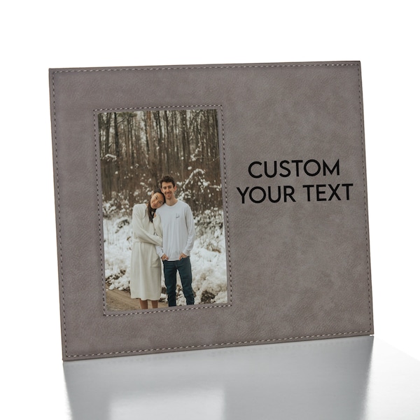 Custom Picture Frame | Design Your Own Picture Frame | Create Your Own Picture Frame | Personalized 4x6 Picture Frame | Custom Leather Frame