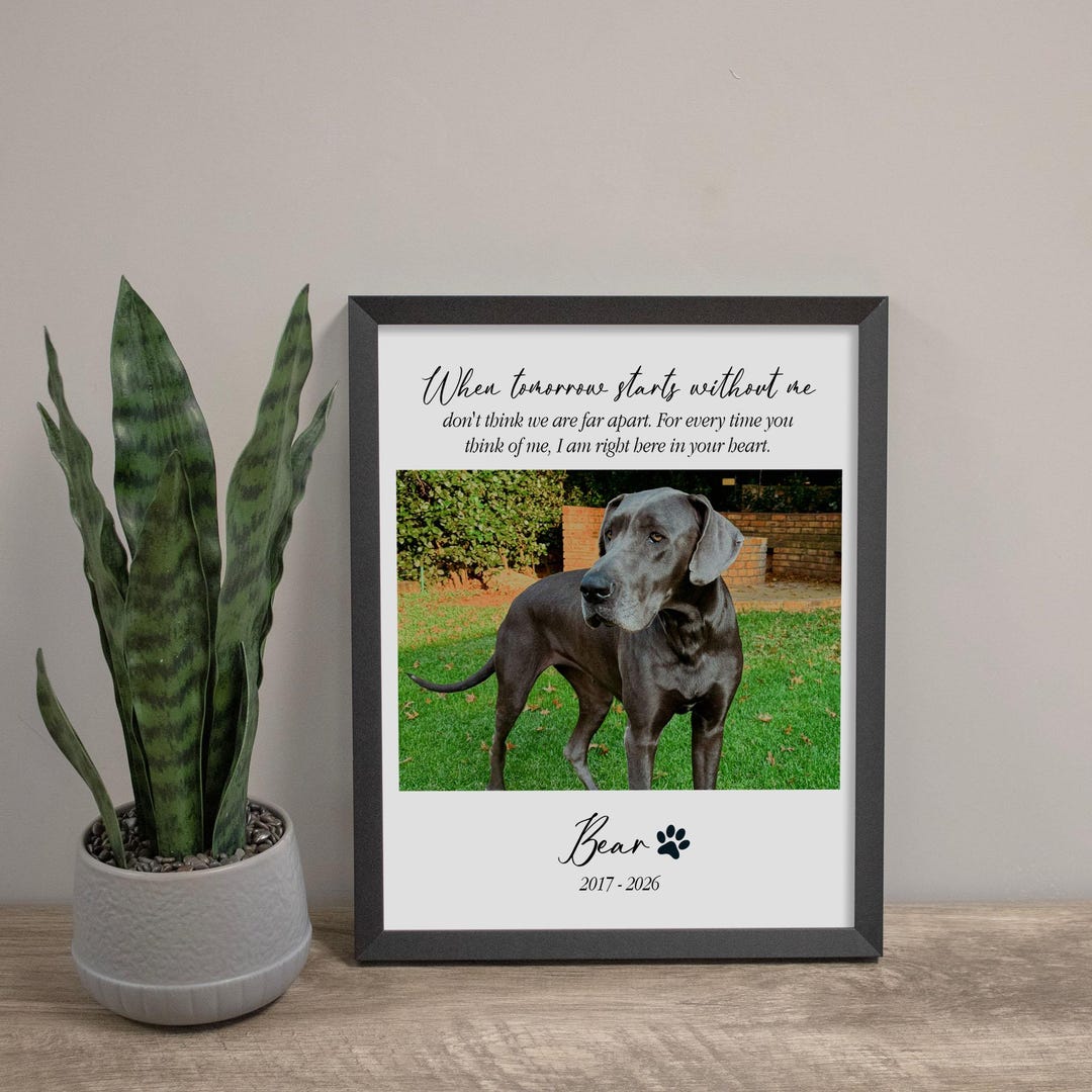 Loss of Pet Memorial Gift | Pet Photo Wall Art | Personalized Dog ...