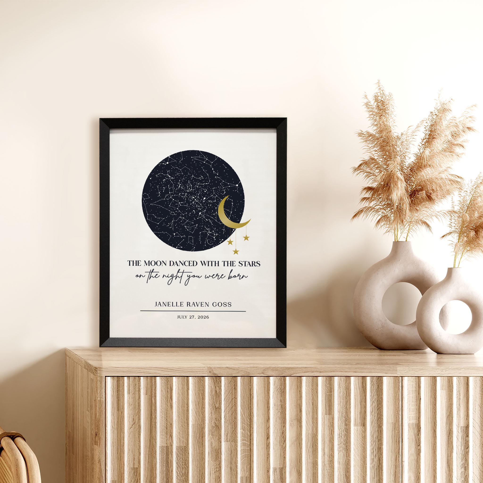 Custom Nursery Sign | the Night You Were Born Star Map Sign ...