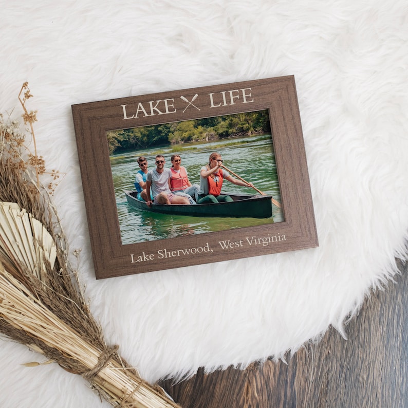 Lake Life Picture Frame Personalized