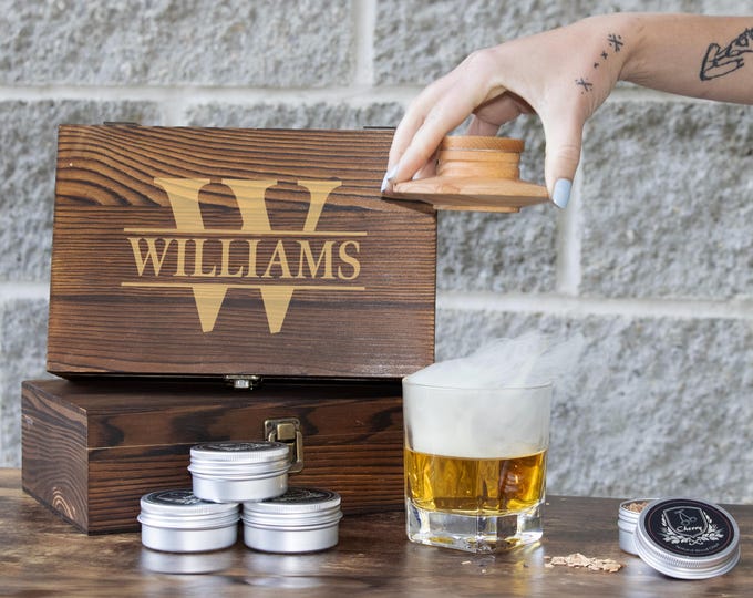 Whiskey Smoker Kit Cocktail Smoker Kit Set Engraved Smoker Set Bourbon ...