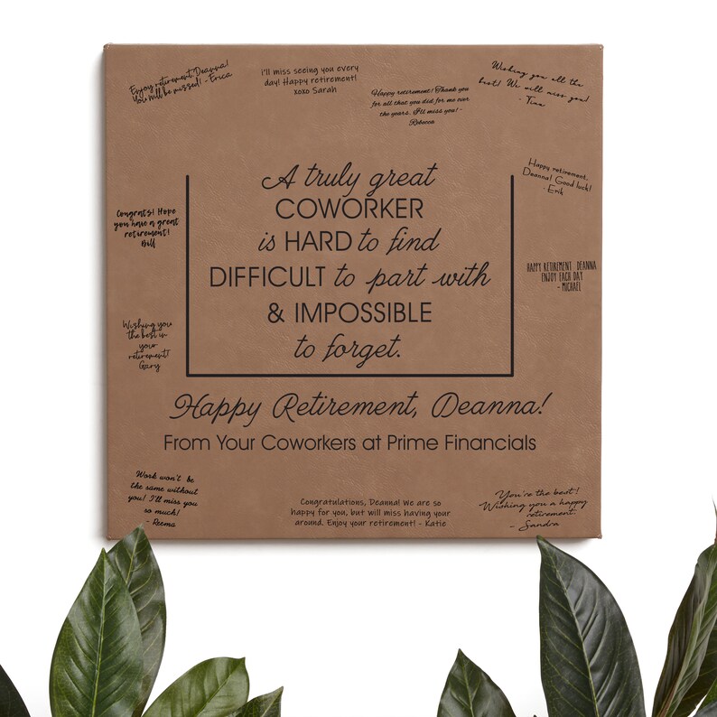 Retirement Gift From Coworkers Personalized Retirement Gift Etsy