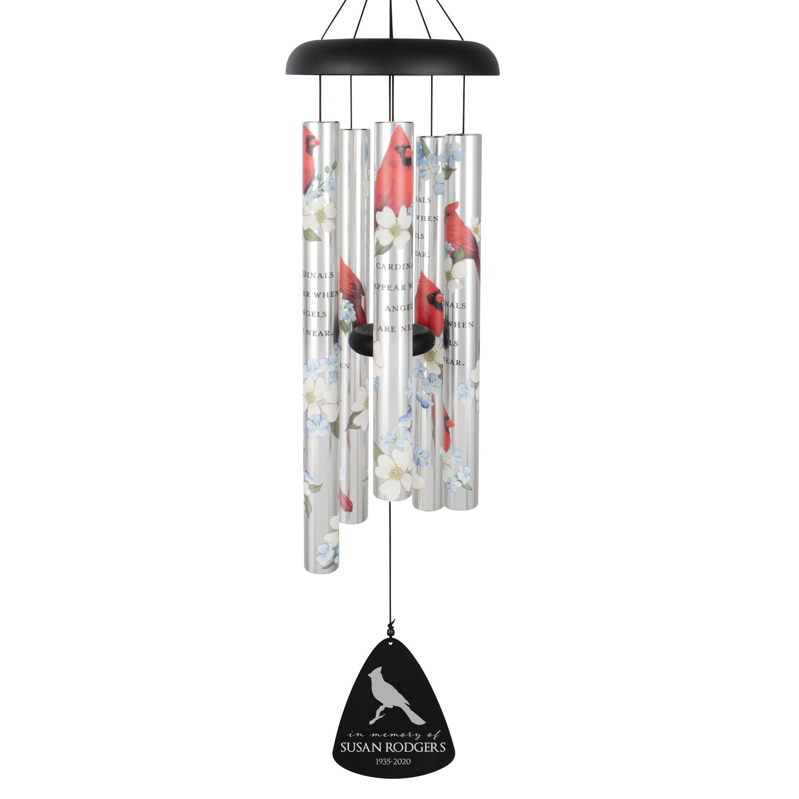 Cardinal Memorial Wind Chime Personalized Cardinal Wind Etsy