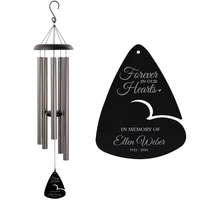 Memorial Wind Chime Personalized Sympathy Wind Chime Gift Etsy