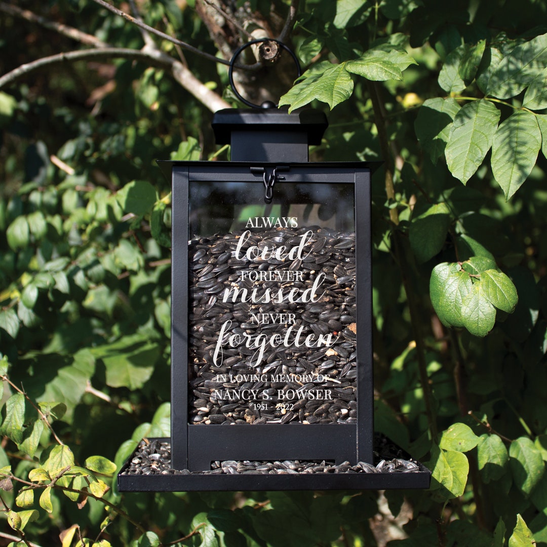 Forever Missed Memorial Bird Feeder Memorial Garden Decor Custom