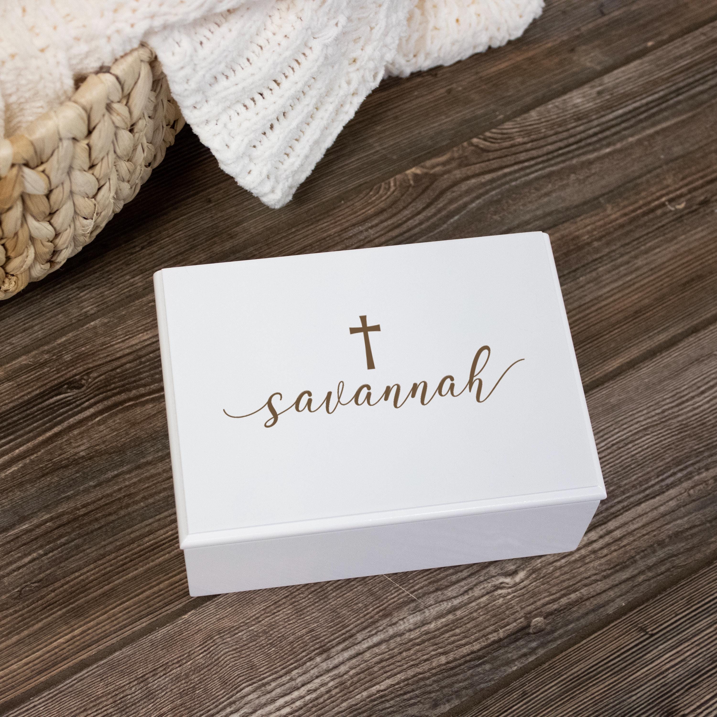 Religous Box Engraved Religious Jewelry Box | Personalized Cross Jewelry Box ...