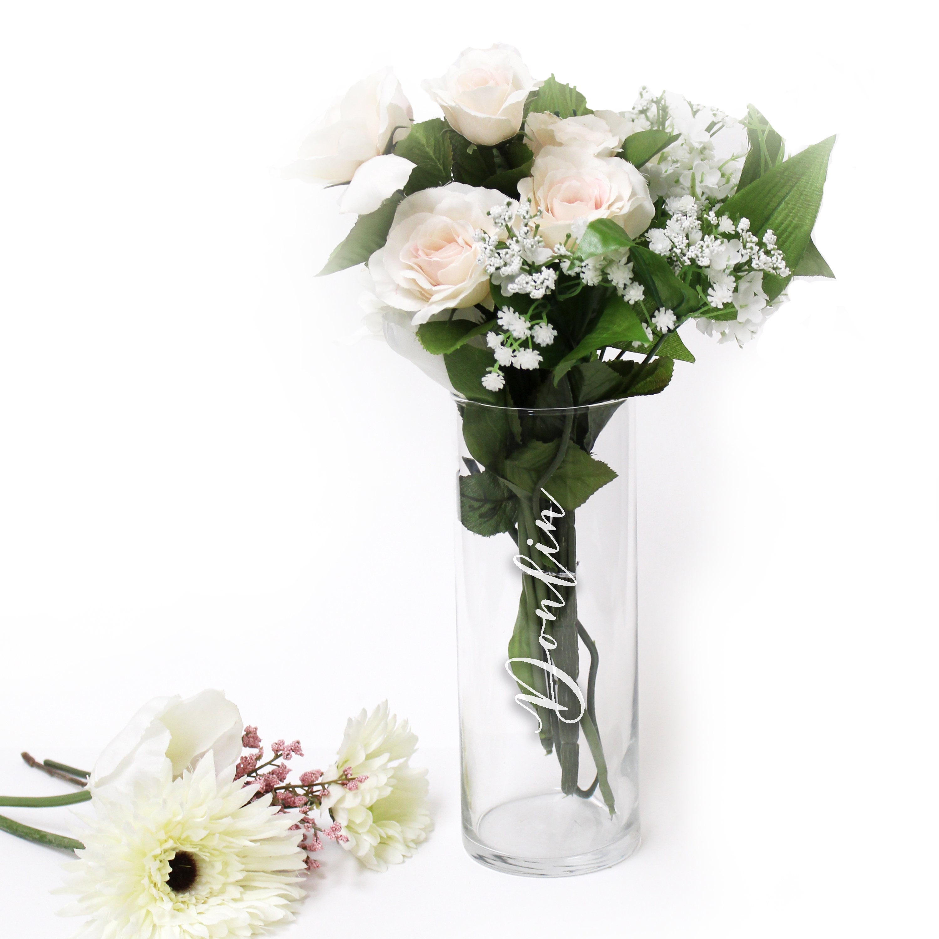 Custom Flower Vase Personalized Flower Vase Engraved Glass Etsy