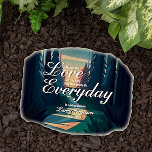 Tenere la luce su Sympathy Bereavement Stepping pietra rotonda [lingua inglese